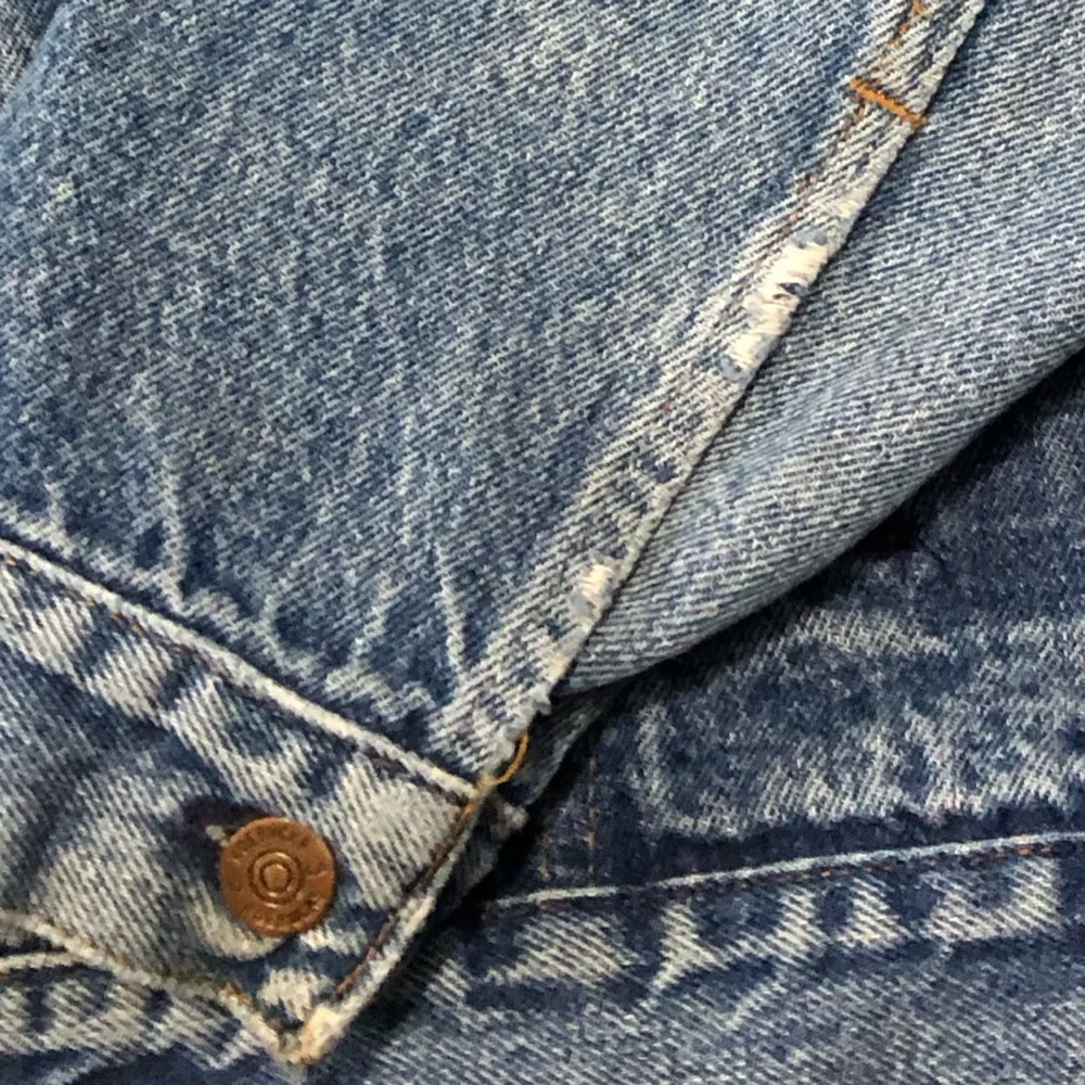 Vintage Distressed Sears Genuine Robucks Men’s Denim Trucker Jacket Size 42